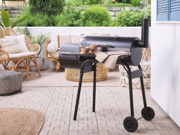 Kolgrill med rökhus svart KATLA Lumarko!