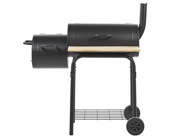 Kolgrill med rökhus svart SATAH Lumarko!