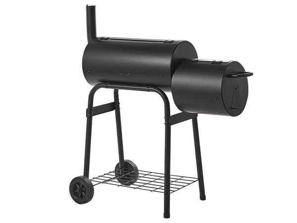Kolgrill med rökhus svart SATAH Lumarko!