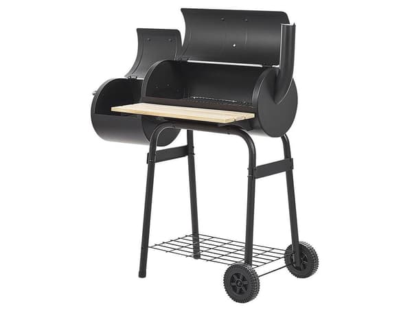Kolgrill med rökhus svart SATAH Lumarko!