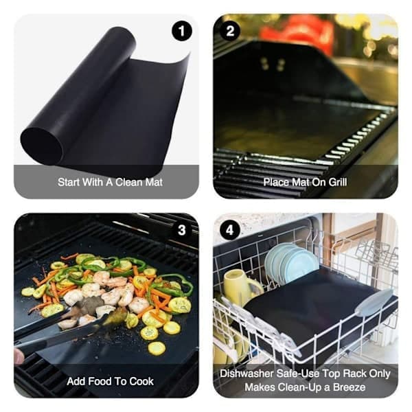 OBOSOE 3/6/9-pack Grillmatta, Ugnsmatta, Bakningsmatta - Non Stick - 40x33cm