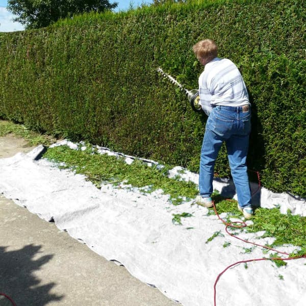 ECD Germany dækker flyvevævsplan med øjenlåg 3x4 m 12m² 180g / m² hvid lavet af polyethylen skimmelsbestandig vandtæt tearfast beskyttelsesplan