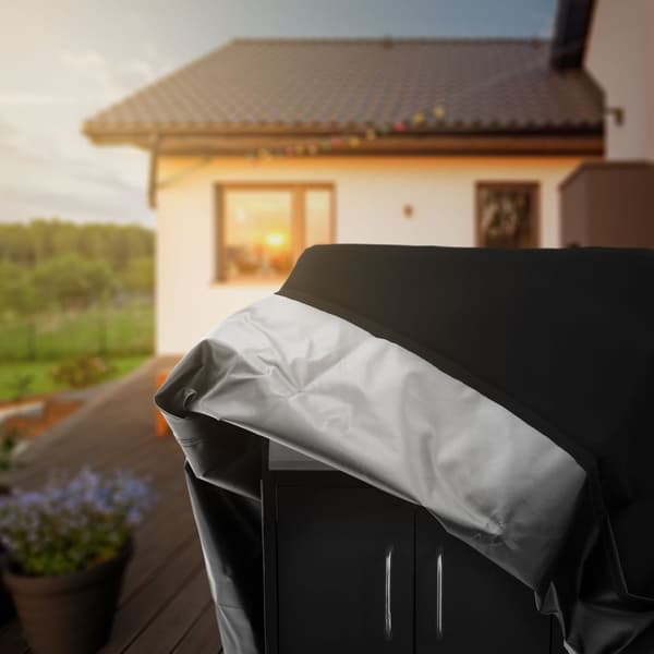 Premium grillikansi koko L 152x71x112 cm musta Oxford-kankaasta BBQ#BOSS