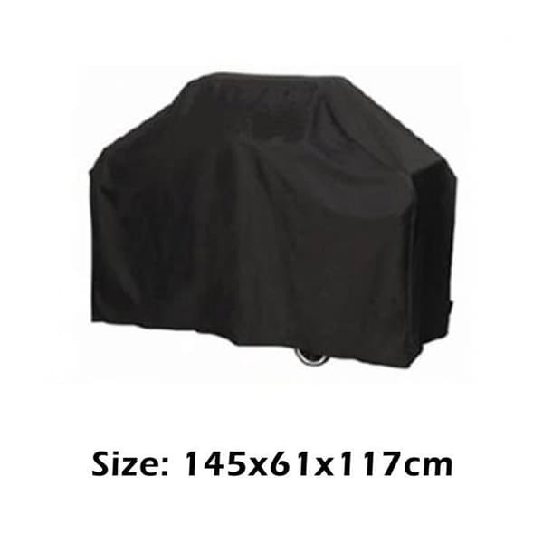 Grillskydd BBQ Vattentätt skydd Dammskydd Regn Svart trädgårdsuteplats 145x61x117cm