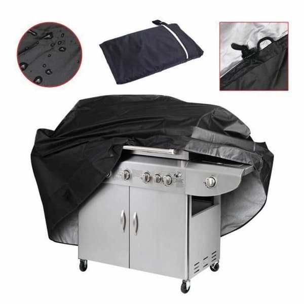 Vattentät och dammtät gasgrill skyddande lock - 190x117x71cm - Svart - 210D Oxford tyg