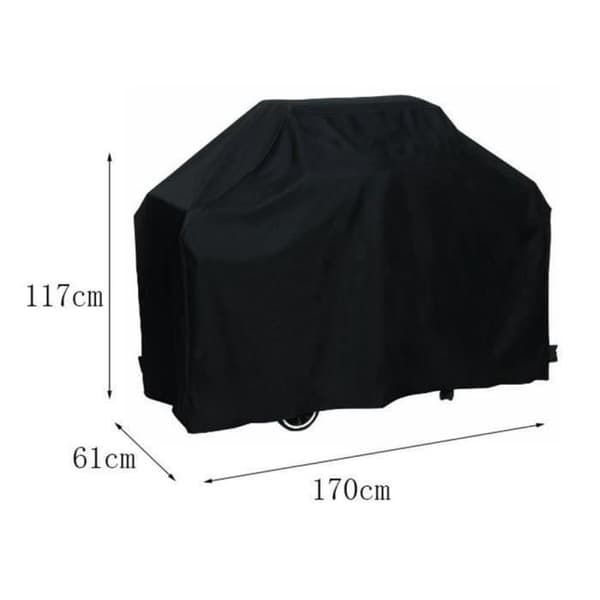 Grillskydd - Svart - 170x61x117cm - Vattentät - Anti UV - Anti damm