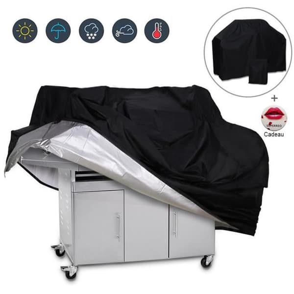 Grillskydd Large XXL 190x71x117cm BBQ Skyddsöverdrag Vattentätt Anti-UV/Anti-vatten Grillskydd med present