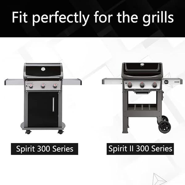 INF 3-delade grillvärmeplattor ersättning för Weber Spirit 300-serien - Silver 0