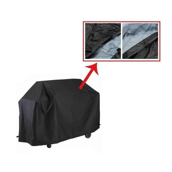 Vattentät Anti-UV / Anti-fukt grillskydd - Svart - 145x61x117cm - Polyeten