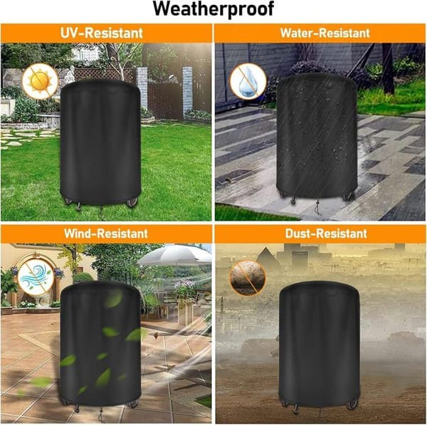 Grillskydd 71 x 68 cm skyddande presenning för utomhusbruk för grill, 420D Oxford vattentätt grillskydd