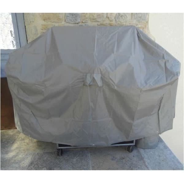 Skyddshuva för grill - JARDILINE - 150 x 80 x 90 cm - Grå mastic - Polyester och PVC