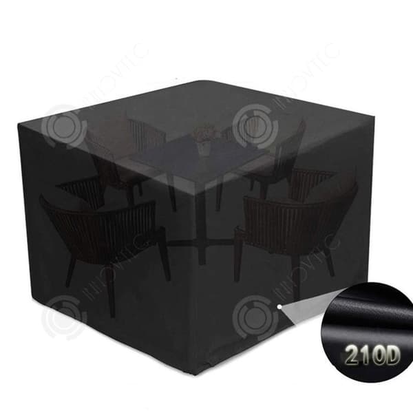 INN Grillöverdrag 250x250x90cm vattentätt anti-UV skyddsöverdrag 210D oxford rektangulär utomhusbordsöverdrag