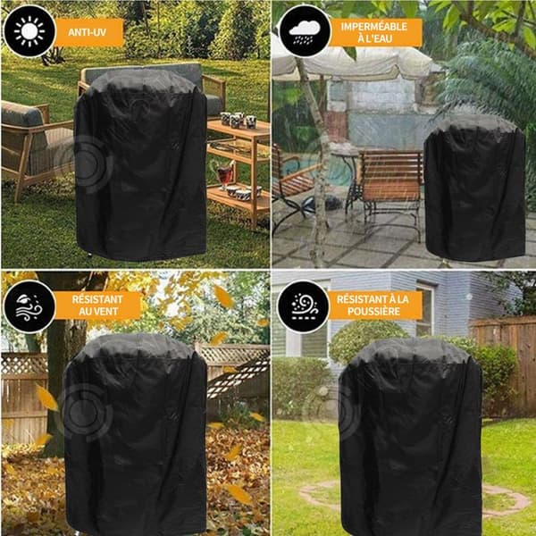 INN Grillskydd 70x70cm cylindriskt grillskydd 210D Oxford-tyg vattentätt anti-UV-skydd BBQ-grill utomhus