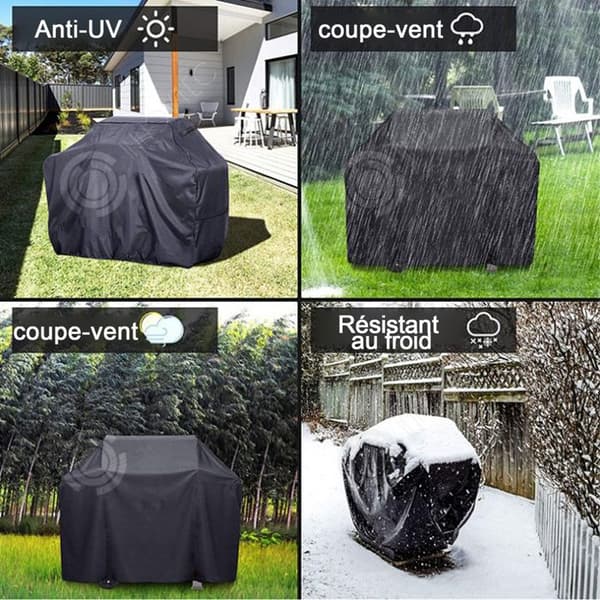 INN Grillskydd 145x61x117cm Grillskydd Anti-Vind Anti-UV Anti-vatten Anti-fukt Dammtät utomhusgrillskydd