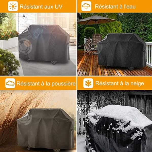 INN Grillskydd 170x61x117cm grillskydd 600D Oxford-tyg vattentätt och anti-UV-skyddande skydd för utomhusgrill