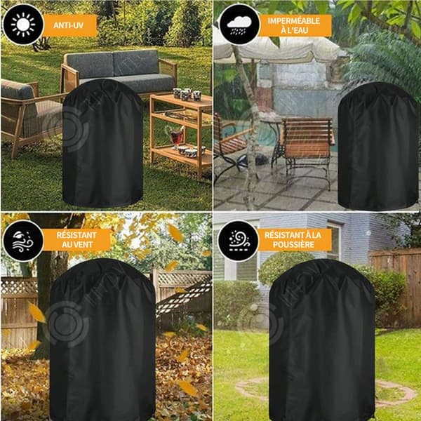 INN Grillskydd 62x105cm cylindriskt grillskydd 210D Oxford-tyg vattentätt anti-UV-skydd BBQ-grill utomhus