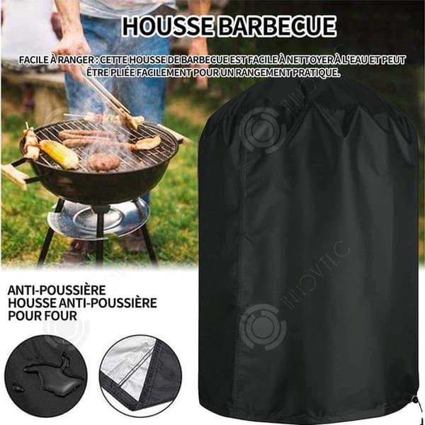 INN Grillskydd 62x105cm cylindriskt grillskydd 210D Oxford-tyg vattentätt anti-UV-skydd BBQ-grill utomhus