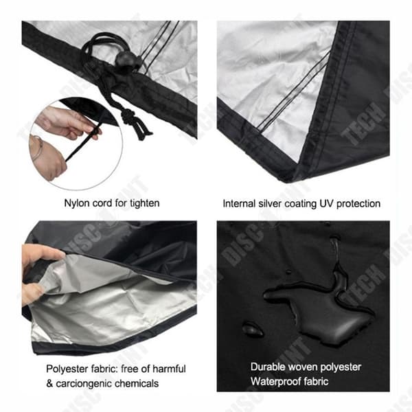 Grillöverdrag 145x61x117cm Utomhus Oxford-tyg Dammtätt överdrag Solskyddsduk Grillkåpa huva