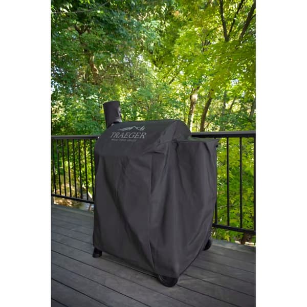 Barbecueöverdrag - TRAEGER - PRO 575 - Grå - Mått 104x69x135 cm - Skydd i alla väder.