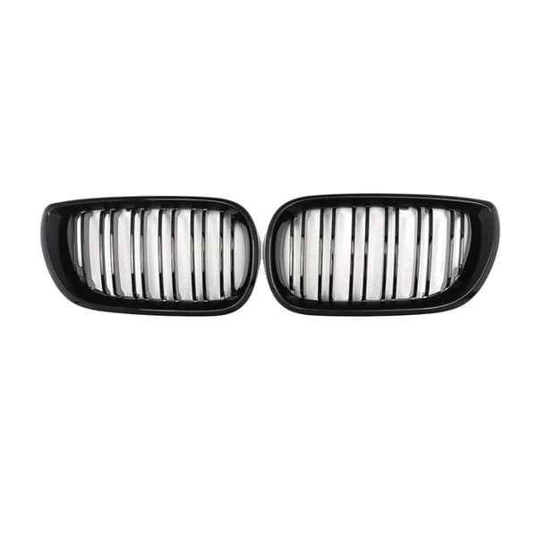 BMW 3 Series E46 Grill, Glans Sort Dobbelt Lameller, Performance Montering,Glansende Sort