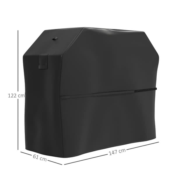 Grilli peite, 147x61x122 cm, Musta