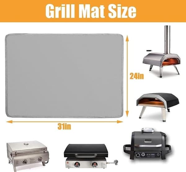Lollanda Outdoor grill varmebeskyttelsesmåtte – varmebestandig og brandsikker, vandtæt og olieafvisende, beskyttelse til grillborde