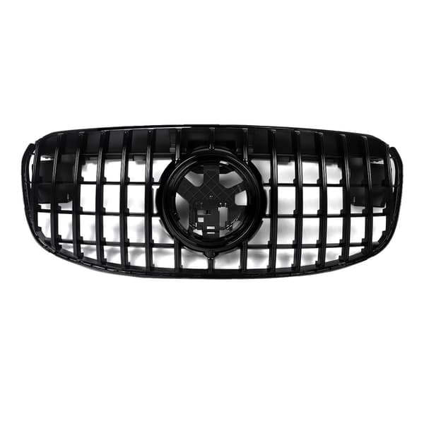 GT Front Bumper Gitter, Glansfuld Sort Finish, Vertikal Billet Stil,som vist