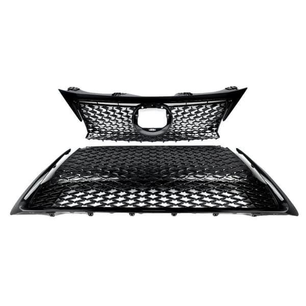 Framstötfångargrill, F-Sport Stil, Prestanda/Anpassad Passform,Blank svart