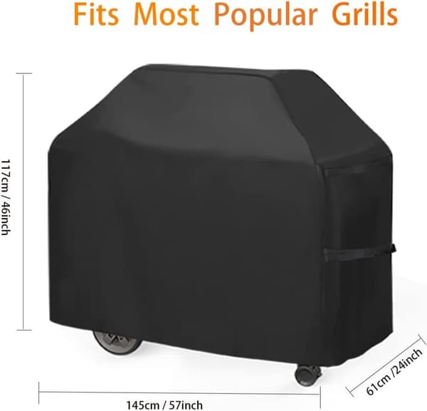Lollanda Grillovertræk, Heavy Duty Grillovertræk Vandtæt Grillovertræk 145x61x117 cm – 210D Oxford Vandtæt, UV-beskyttelse