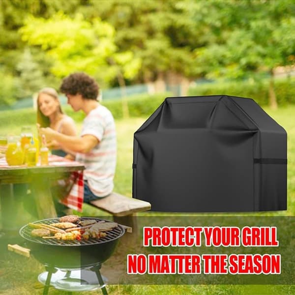 Lollanda Kraftigt grillöverdrag, Grillskydd 210D Oxford 145/170/190x61x117 cm – Vattentätt, UV-skydd för Grill Skydd
