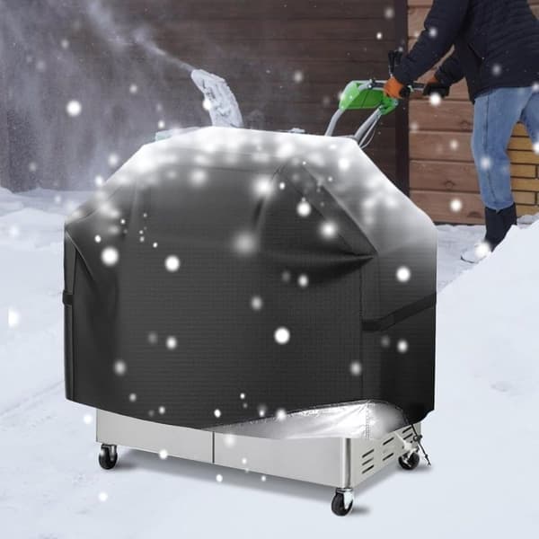 Lollanda Kraftigt grillöverdrag, Grillskydd 210D Oxford 145/170/190x61x117 cm – Vattentätt, UV-skydd för Grill Skydd