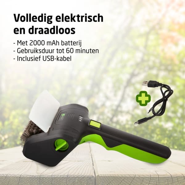 HomeTech Elektrisk BBQ-borste i stål – Trådlös och roterande
