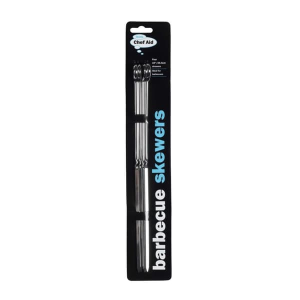 Chef Aid Grillspett i metall (4 st) Silver 25.5cm