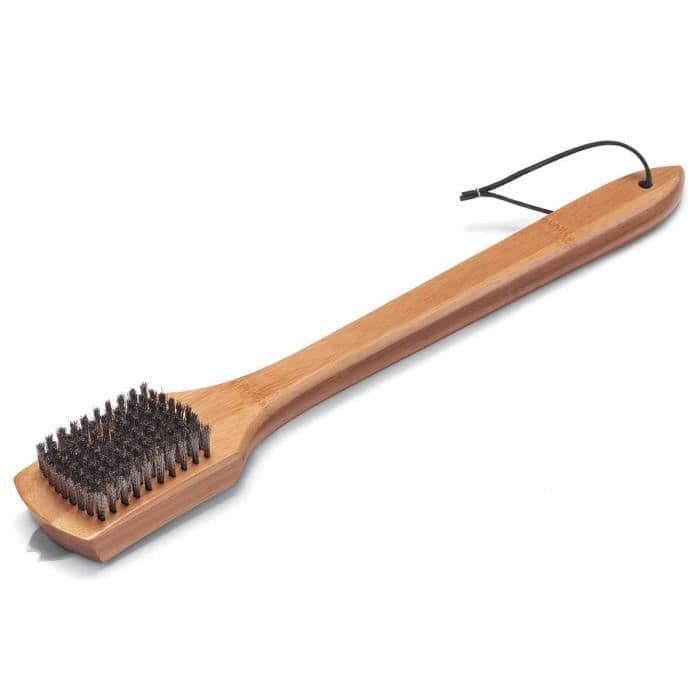 WEBER-puhdistusharja - bambukahva - 46 cm - ruostumattomasta teräksestä valmistetut harjakset