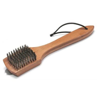 WEBER grillipesuharja - Bambukahva 30 cm, ruostumattomasta teräksestä valmistetut harjakset