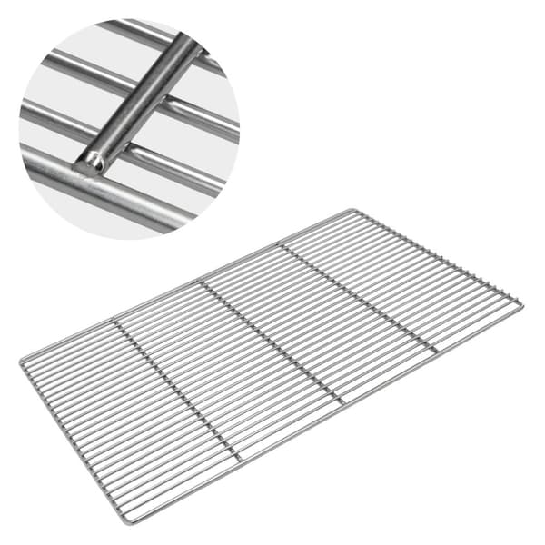 Grill grill rostfritt stål galler med avtagbara handtag 60 x 40 cm