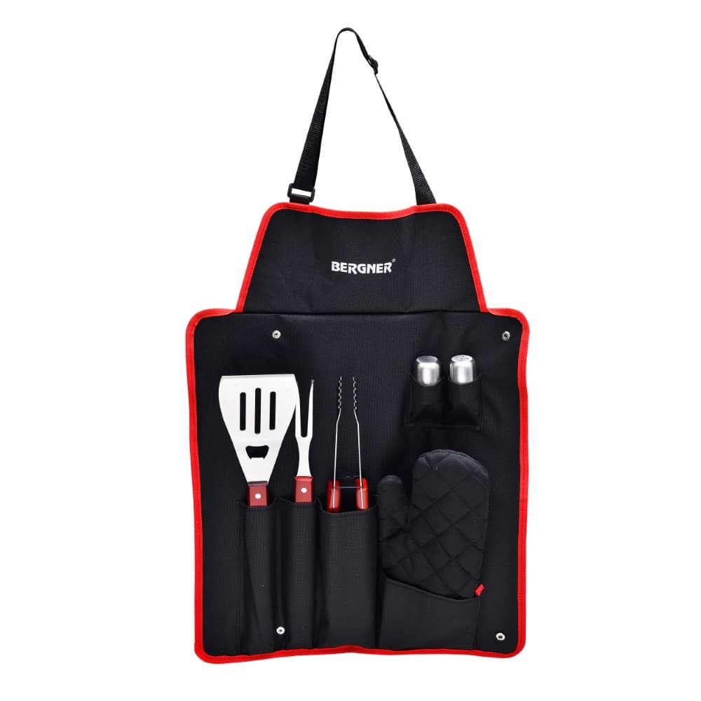 Köksredskapsset Bergner BBQ Rostfritt stål Silvrig (7 pcs)