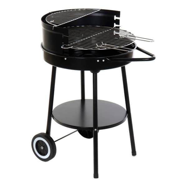 Kolgrill med hjul DKD Home Decor Svart Metall Plast 59 x 49,5 x 82 cm