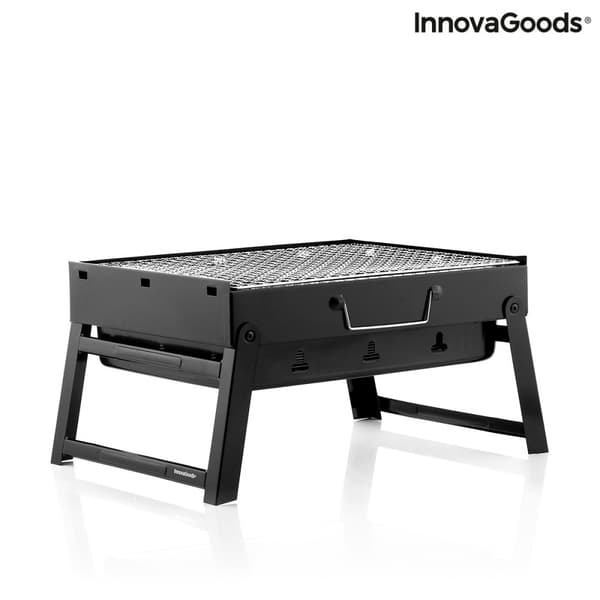 Sammenleggbar bærbar grill for bruk med kull BearBQ InnovaGoods