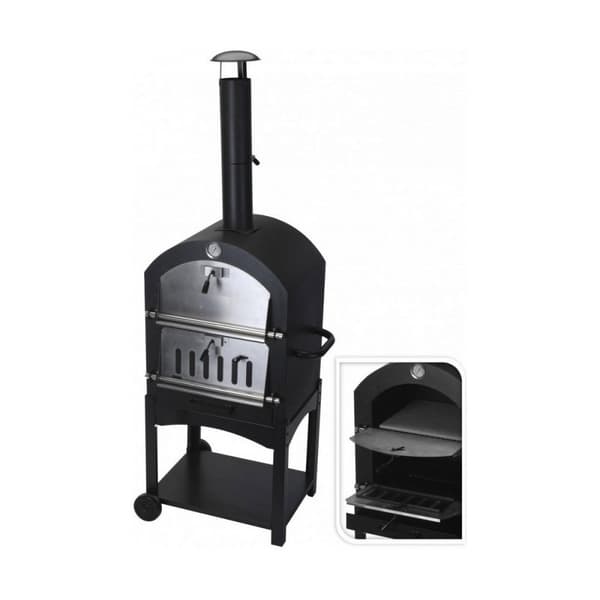 Hiiligrilli renkailla Musta (Ø10 x 46,5 cm) (44,5 x 65 x 158 cm)