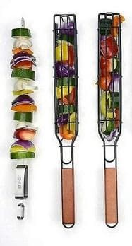 Sett med 2 matchende nonstick-grillkurver