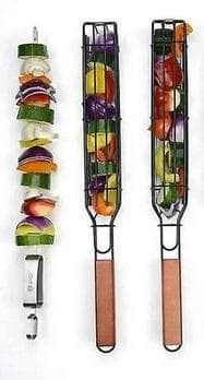 Sett med 2 matchende nonstick-grillkurver