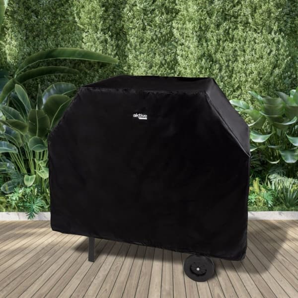 Beskyttelsesdæksel til grill Aktive Sort 4 enheder 142 x 120 x 60 cm