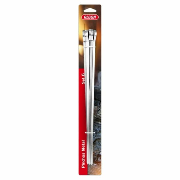 Grillivarrassetti Algon Metalli 6 Kappaletta (24 osaa) (33 cm x 6 mm)