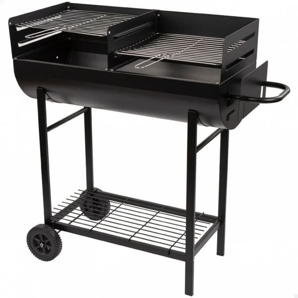 Kullgrilling med Hjul Aktive Plast Emaljert metall 97 x 96 x 42 cm Svart