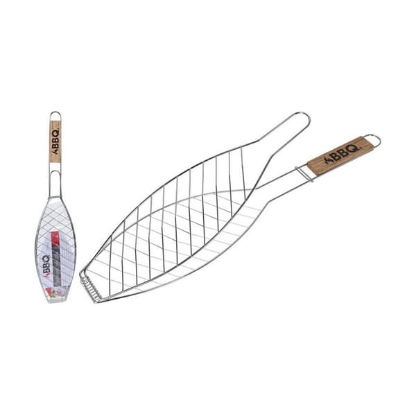 Grill for fisk Rustfritt stål (14 x 58 cm)