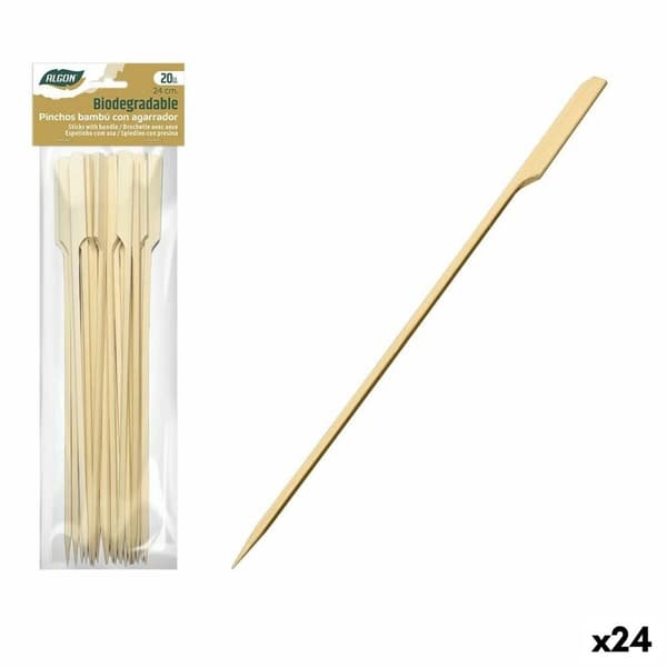 Grillivarrassetti Algon Bambu 20 Kappaletta 24 cm (24 osaa)