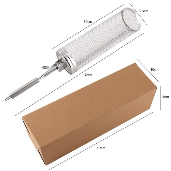 XL Grillkorg m Uppgraderad Handtag. Rullgrill 30cm+17cm Handtag