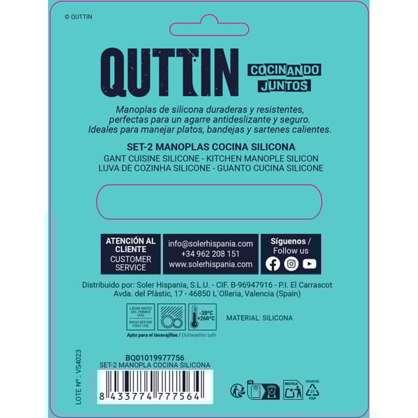 Grillvante Quttin Silikon 11 x 7,5 x 10 cm 2 Delar (24 antal)