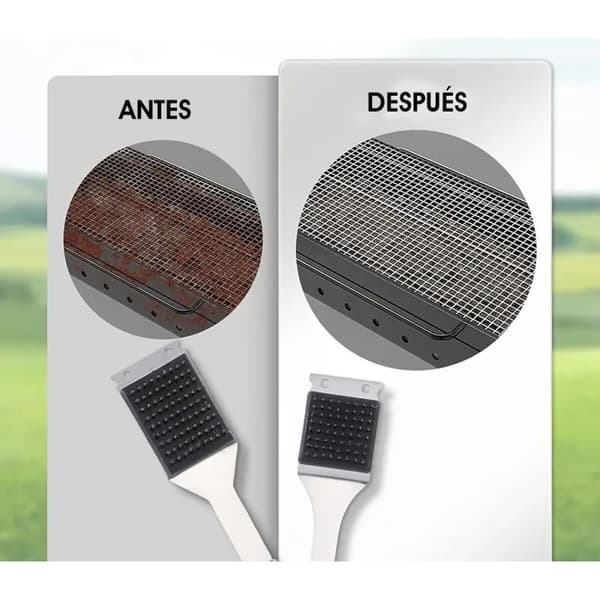 Grillborste Algon 44 x 6,5 x 4,5 cm Stål (12 antal)